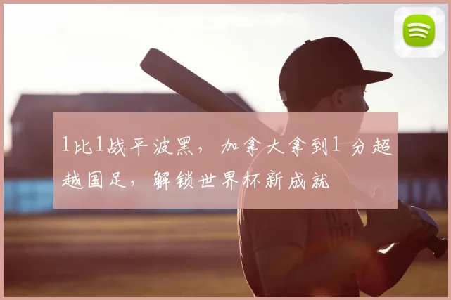 1比1战平波黑,加拿大拿到1 分超越国足,解锁世界杯新成就